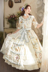 Cat Rose Tea Multi-layer Ruffle Sweet Lolita Skirt 3 Colors - Product - 6
