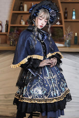 Black God's Salvation Long Sleeves Lace Ruffled Gothic Lolita OP Dress - Product - 4