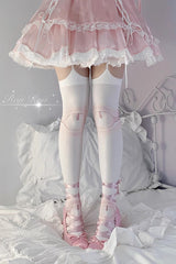 Nude Pinky Doll Tights Print Sweet Lolita Tights 3 Versions - Pink(Version2) - 2