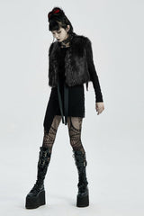 Black Sleeveless Bowknot Side Bandage Womens Steampunk Coat - Product - 4
