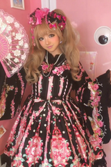 [Strawberry Chef] Sleeveless Print Bowknot Lace Sweet Lolita Jsk Dress 4 Colors - Product - 7