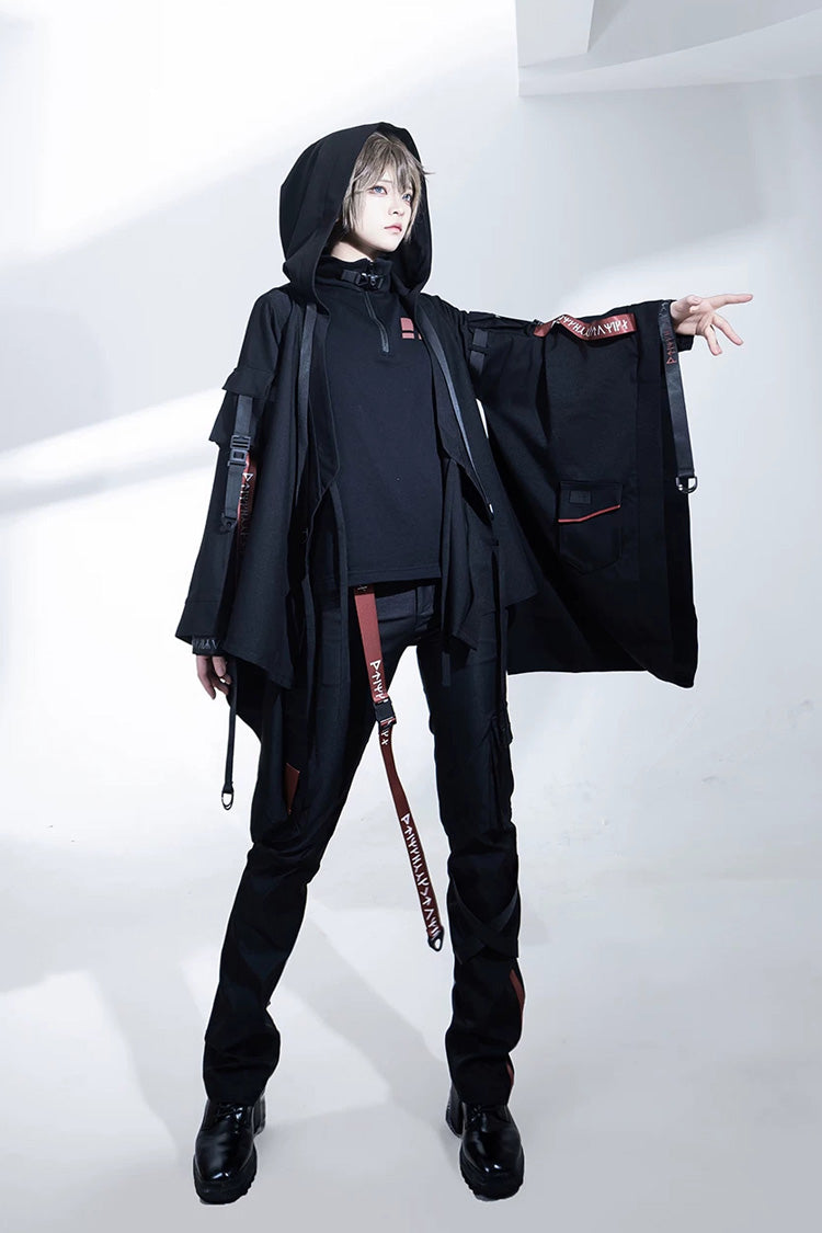 Black [Nameless Blade] Stand Collar Long Sleeves Gothic Prince Ouji Lolita Pants Set - Product - 2