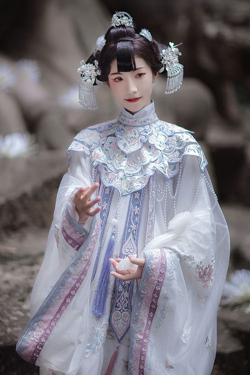 Embroidery Long Coat Horse Noodles Hanfu Dress - Product - 3