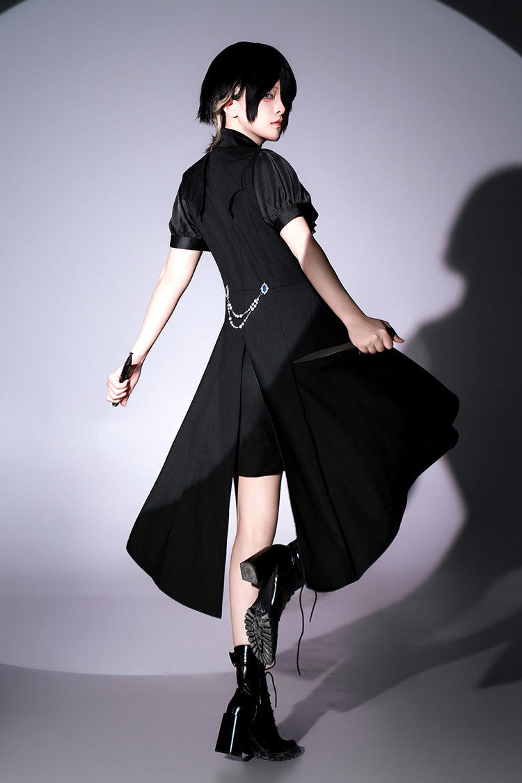 Black [Deep Music] Short Sleeves Gothic Elegant Ouji Lolita Four-piece Set - Product - 4