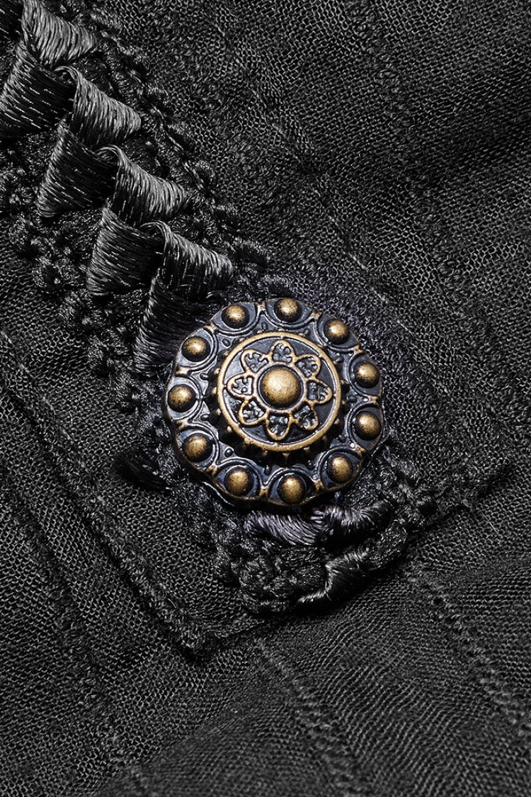 ブラック オフショルダー ロング パフスリーブ フリル メッシュ レディース ゴシック ワンピース 商品画像