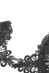 Black Women's Gothic Lace Flare Long Sleeve Crop Shrug - Product - 10
