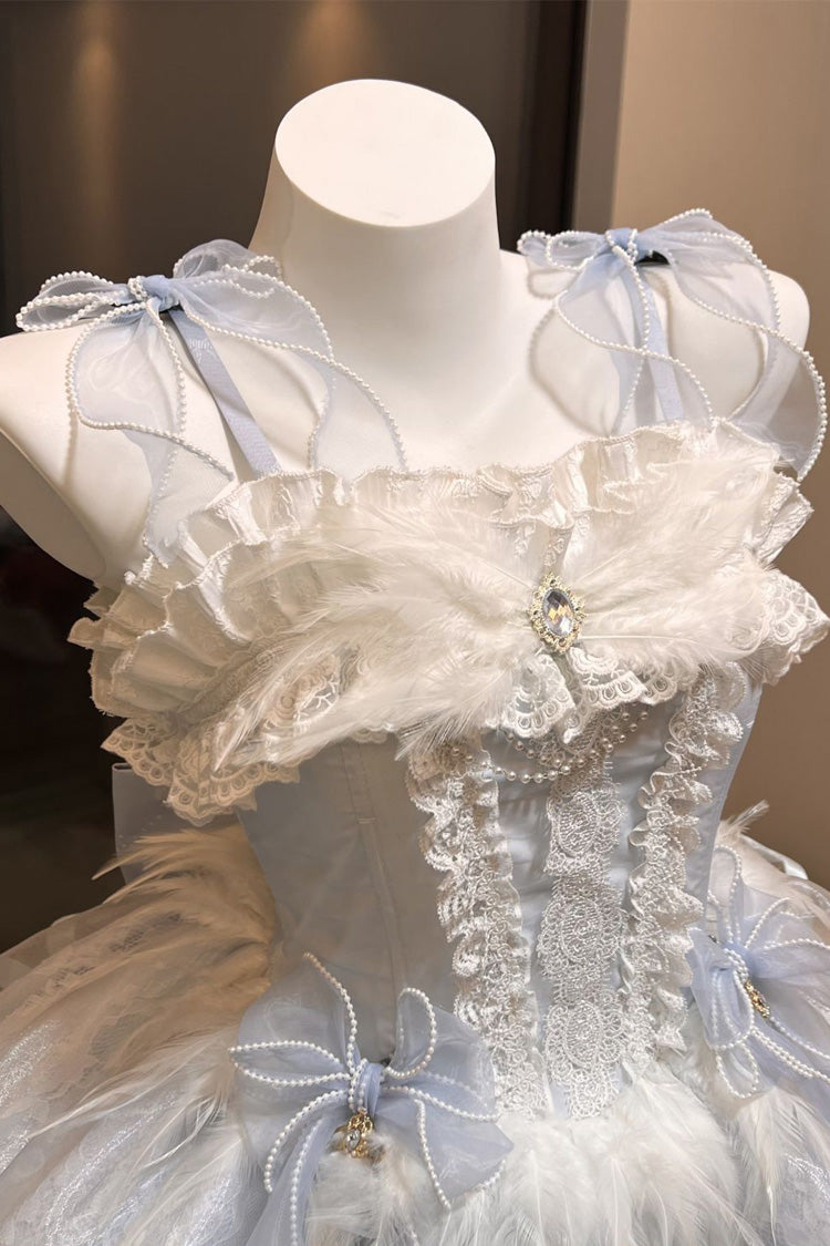 Wings Arrival Multi-layer Ruffle Bowknot Ballet Style Sweet Elegant Lolita Jsk Dress 3 Colors - Product - 19