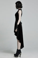 Sleeveless Stitching Lace-Up Mesh Women's Gothic Dress 2 Colors - Product - 2