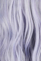 Purple Slant Bangs Long Curly Hair Sweet Lolita Wig - Product - 4