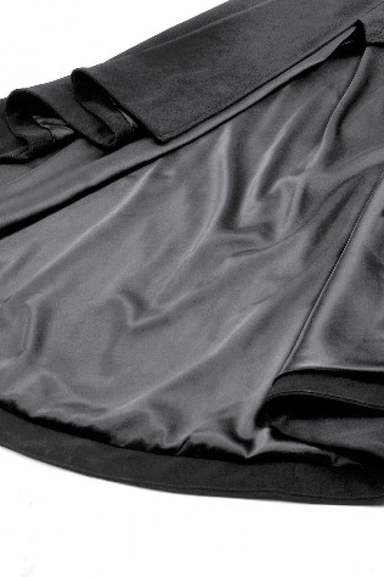 ブラック ラペルカラー 長袖 レースアップ 変形 Bouble-breasted バックル留め レディース ゴシック コート 商品画像