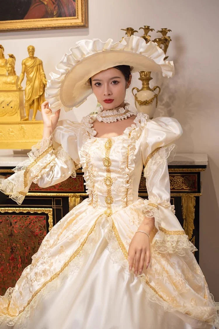 Champagne Medieval Court Cardigan Vintage Lolita Victorian Dress - Product - 4