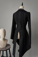 Black Long Sleeves Snake Print Ouji Fashion Gothic Lolita Coat - Product - 3