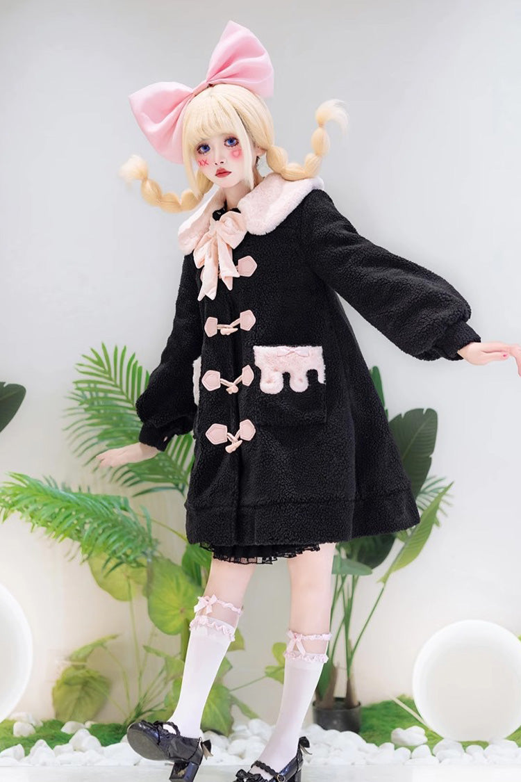 Unicorn Long Sleeves Bowknot Sweet Lolita Long Coat 2 Colors - Product - 5