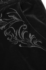 Black Buttons Embroidery Men's Gothic Straight Leg Pants - Product - 5