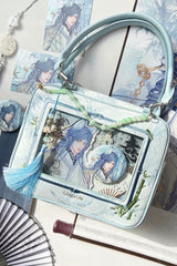 Oriental Style Sweet Lolita Top‑Handle Shoulder & Crossbody Ita Bag 3 Colors - Blue - 1