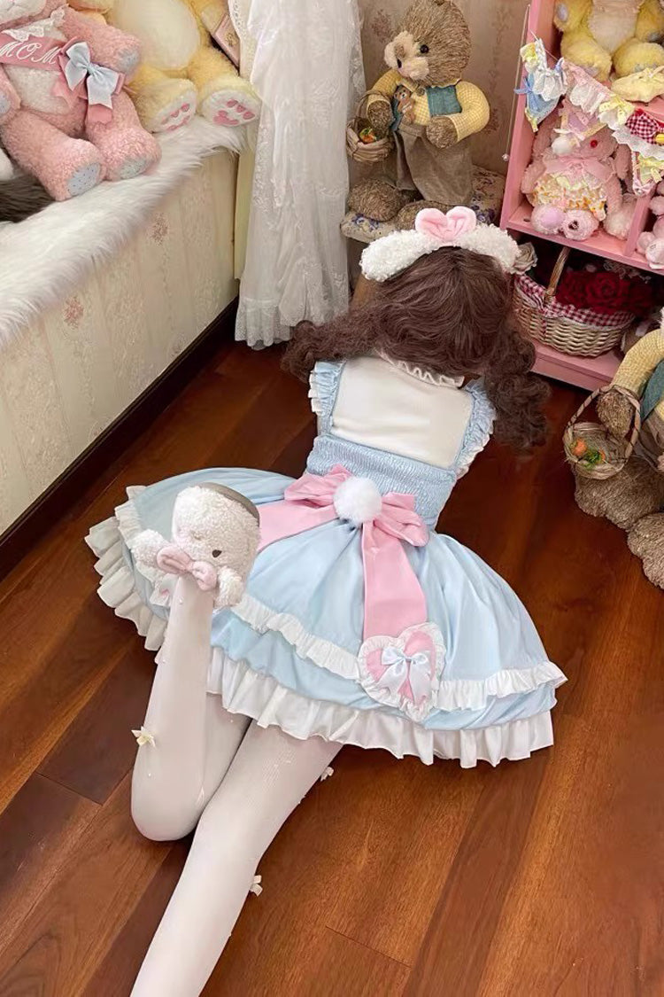 Cute Party Multi-layer Ruffle Bowknot Sweet Princess Lolita Jsk Dress 2 Colors - Product - 10