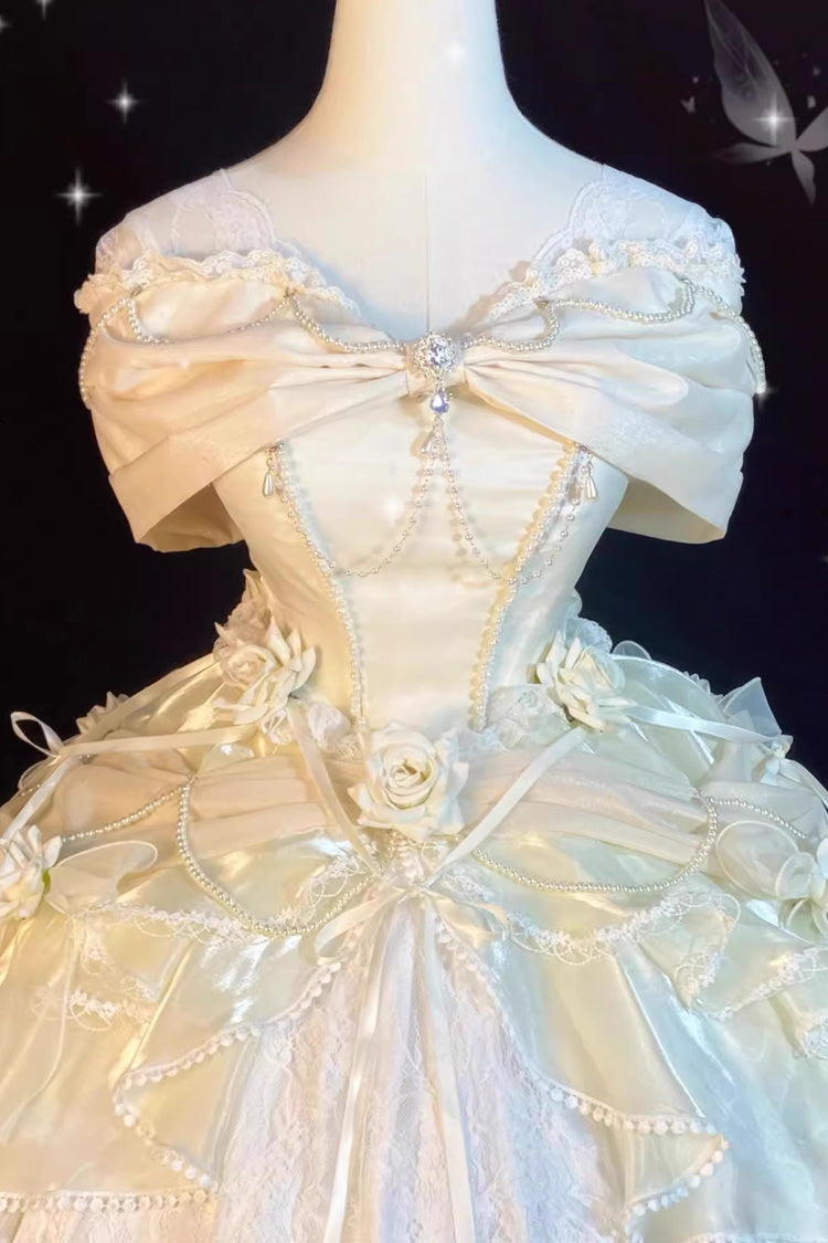 Ivory Hanayome Cardigan Elegant Princess Sweet Lolita Strapless Dress - Product - 4