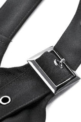 Black Halterneck Buckled Women's Punk Utility Vest - Product - 18