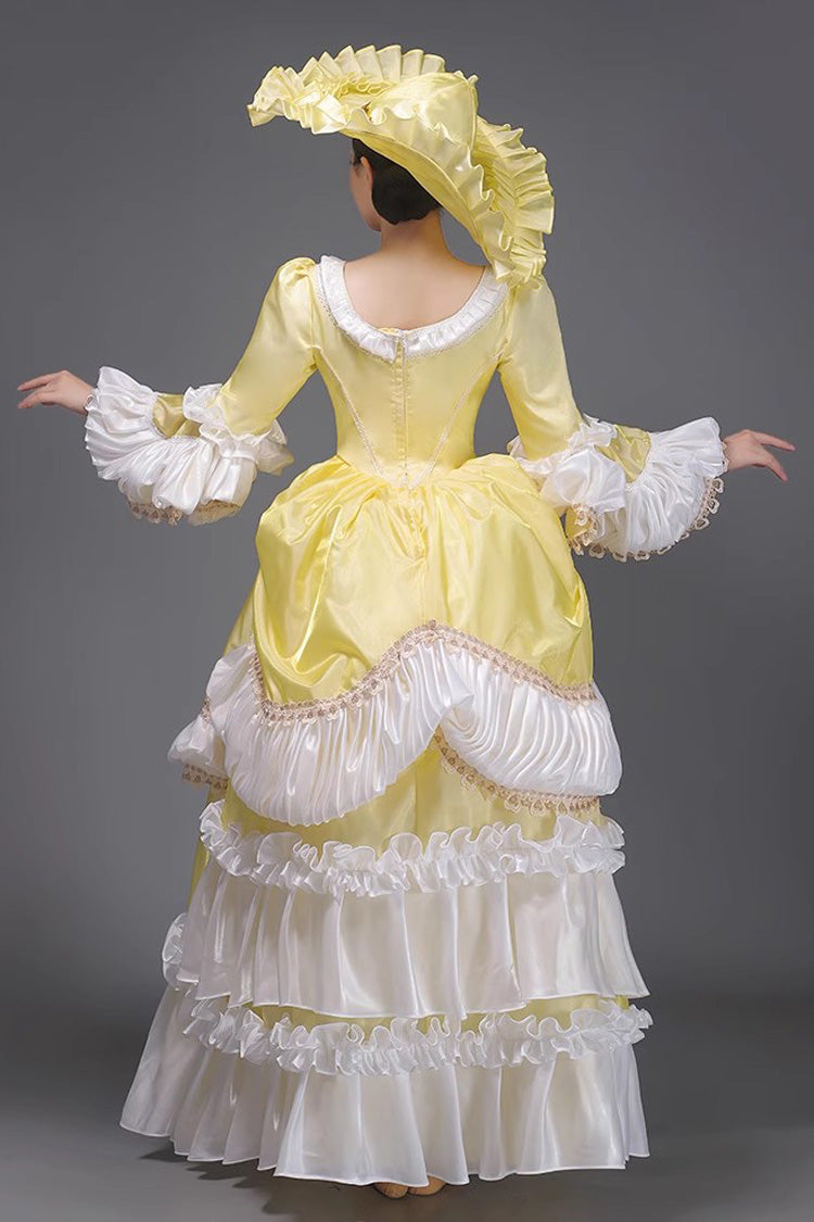 European Style Long Sleeves Multi-layer Ruffle Classic Elegant Princess Victorian Dress 3 Colors - Product - 14