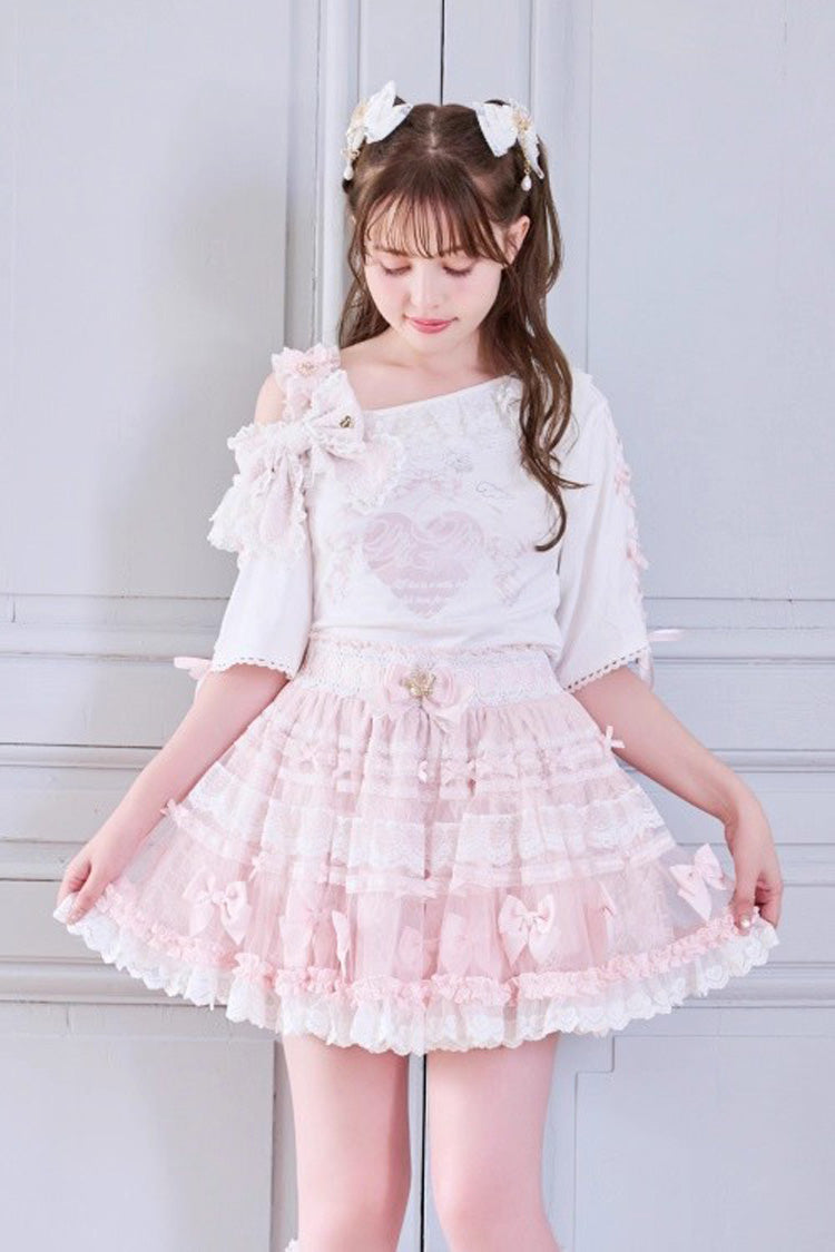 Sweet Ruffle Bowknot Lace Plus Size Japanese Lolita Skirt 3 Colors - Product - 3
