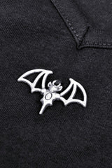 Black Long Sleeves Irregular Strappy Bat Women's Punk Crop Top - Product - 15