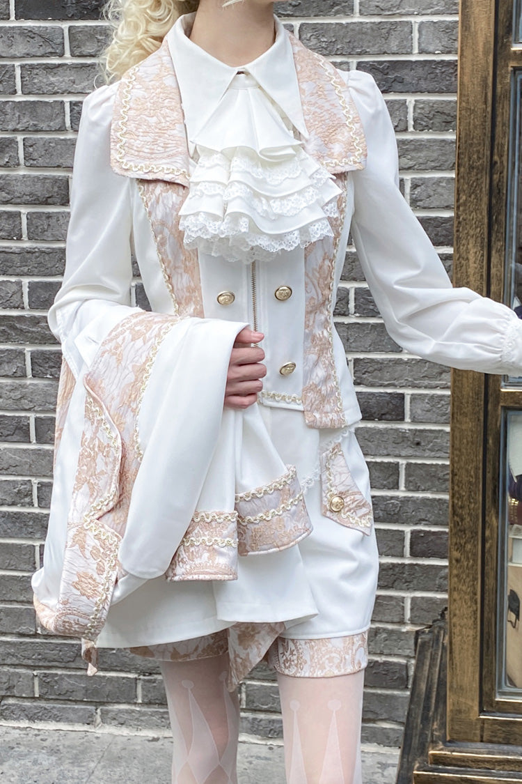 White Hot Stamping Embroidery Ouji Handsome Cool Lolita Vest - Product - 7