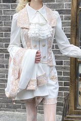 White Hot Stamping Embroidery Ouji Handsome Cool Lolita Vest - Product - 7