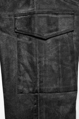 Black Lace-Up Straps  Big-pocket Men's Punk Pants - Product - 6