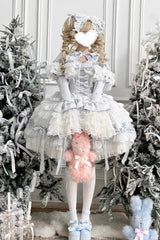 [Girl Doll] Multi-Layered Ruffle Bowknot Lace Sweet Princess Lolita Jsk Dress - Product - 5