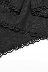 Black Multi-layer Irregular Asymmetric Men's Gothic Necktie - Product - 9