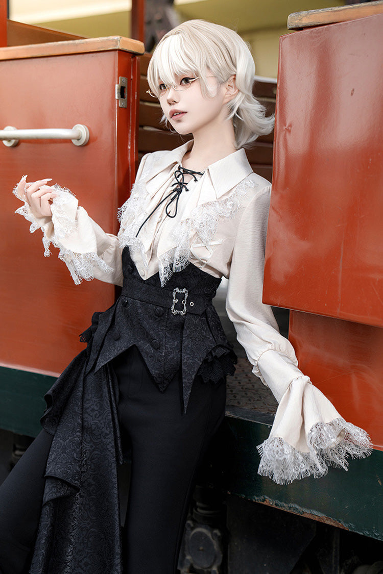 Black [Gold Hunter] Long Sleeves Pirate Style Gothic Long Pants - Product - 12