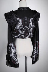[Bone Dragon] Long Sleeves Print Ouji Fashion Classic Lolita Coat 2 Colors - Product - 7