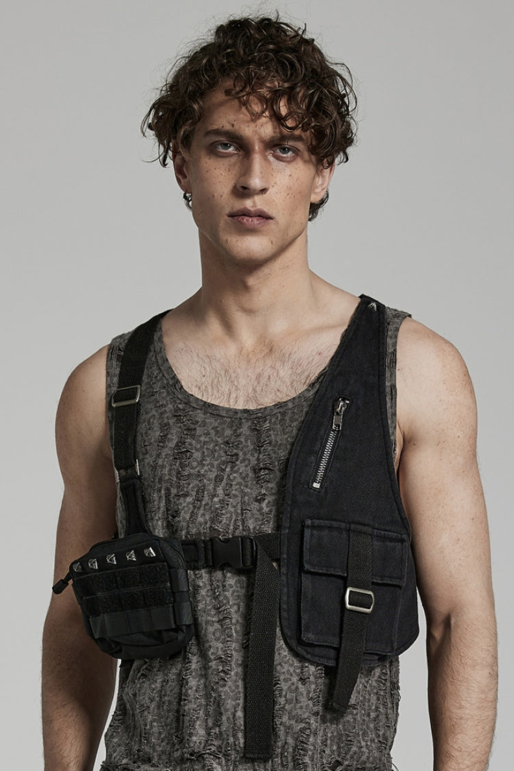 Black Buckle Men's Punk Big-Pocket Harness - Black - 1