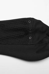 Black Long Sleeves Hollow Mesh Stitching Hooded Womens Steampunk Blouse - Product - 8
