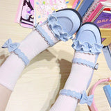 Sweet Ruffle Bowknot Japanese Lolita Shoes 15 Colors - Product - 28