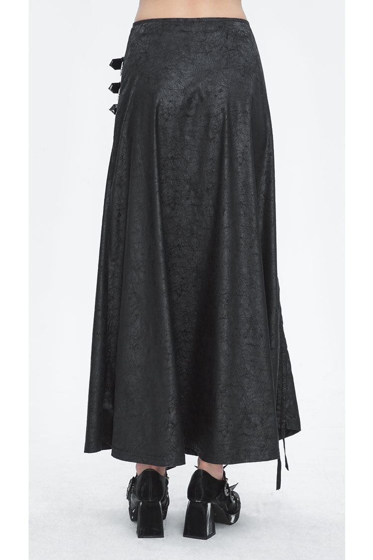 Black High Waisted Slim Women's Gothic Skirt - Product - 4