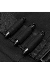 Black High Waist Belted PU Leather Strap Irregular Women's Steam Punk Dress - Product - 8