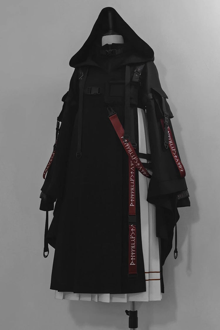 Black Unmarked Blade Ruffle Gothic Handsome Ouji Lolita Jsk Dress - Product - 4