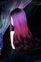 Purple Gradient Long Curly Hair Gothic Lolita Wigs - Product - 5