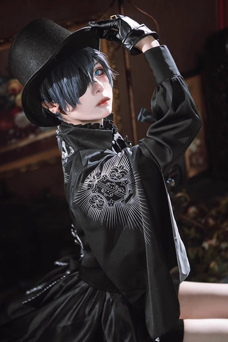 Black Butler Super Luxury Print Ouji Fashion Lolita Set - Product - 4
