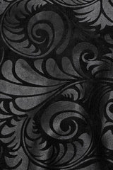 Black V Collar Sleeveless Exquisitely Carved Floral Print Faux Leather Mens Gothic Vest - Product - 6