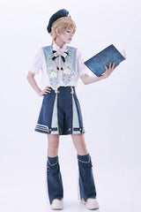 Blue [Messenger of Heaven] Ouji Prince Handsome Lolita Shorts - Blue - 1