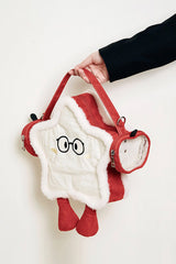 Red/White Headphone Star Cartoon Embroidered Sweet Lolita Backpack Ita Bag - Product - 11
