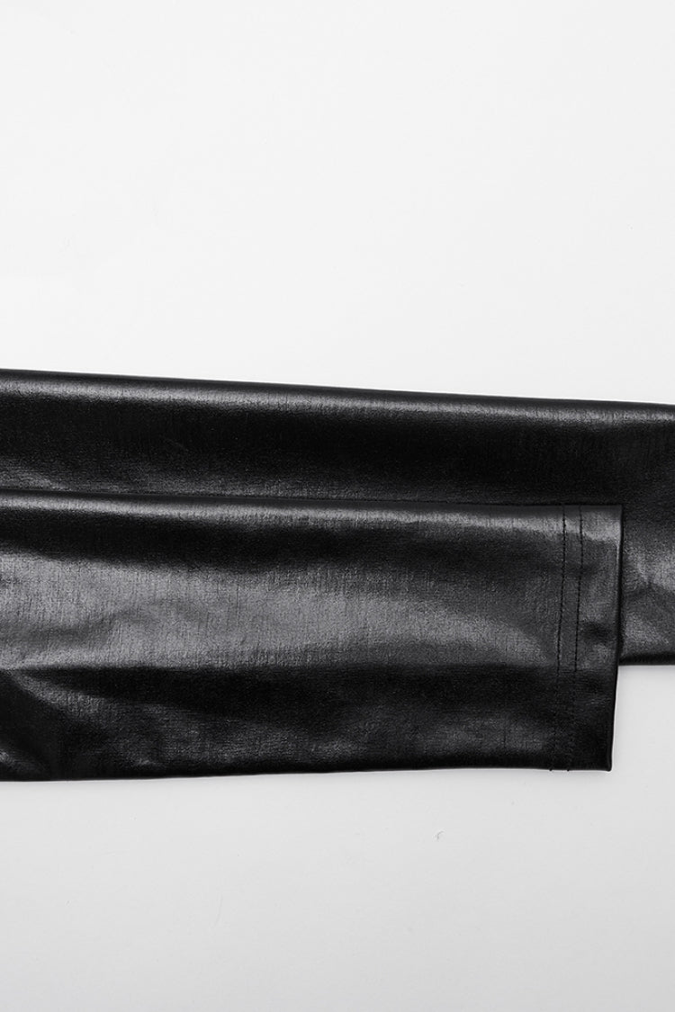 Black Long Sleeves Lace-Up Women's Punk T-Shirt - Product - 6