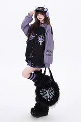 Long Sleeves Embroidery Stitching Gothic Japanese Jirai Kei Coat 2 Colors - Product - 7