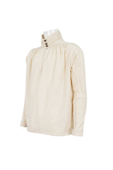 Stand Collar Ruched Men's Gothic Shirt - Product - 6