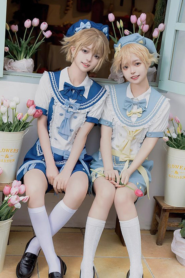 Chartres Meow Team Bowknot Ouji Fashion Cool Lolita Shorts Set 3 Colors - Product - 3