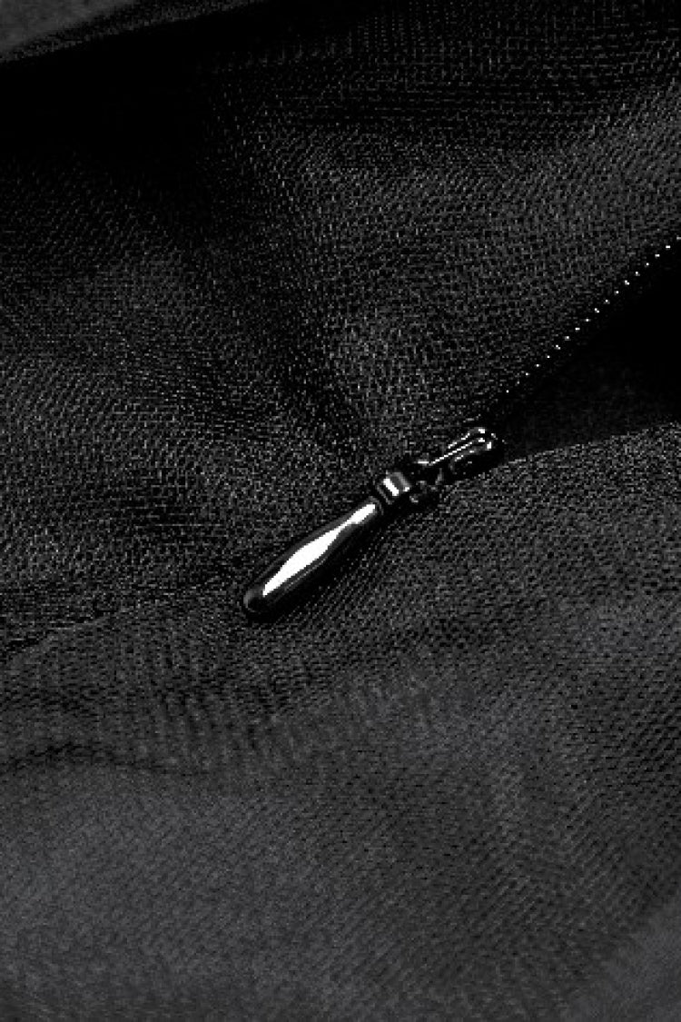 ブラック ティアード レース メッシュ レディース パンク ショート スカート 付き D-リング Ties ウエスト 商品画像