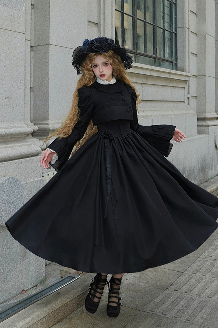 Black Night Traveler Breast Support Classic Gothic Lolita Jsk Dress - Product - 6