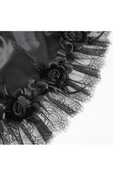 Black Multi-layer Stitching Lace Womens Gothic Skirt - Product - 11